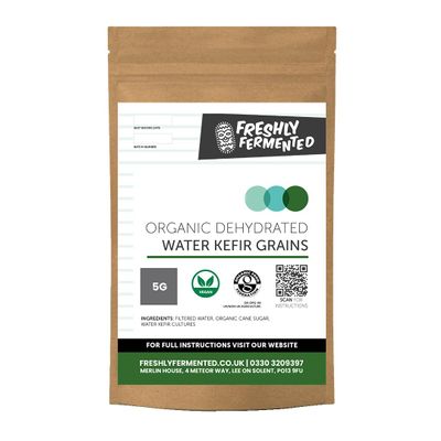 Freshly Fermented - 5g Organic Dehydrated Water Kefir Grains (Rehydrates to 30g)