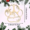 Personalized Dog Cat Paw Ornament Christmas, Custom Pet's Name Ornament, Customized Wooden Dog Paw Ornaments for Christmas Tree view 3