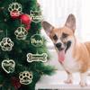 Personalized Dog Cat Paw Ornament Christmas, Custom Pet's Name Ornament, Customized Wooden Dog Paw Ornaments for Christmas Tree view 4