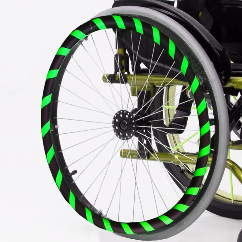 ADUUTPPD Green,22in, 20/22Inch Silicone Wheelchair Push Rim Covers,Wheelchair Accessories,Wheelchair Handrim Covers,Non-Slip Wear-Resistant Hand Push Protective Cover, Rear Wheel Grips Cover