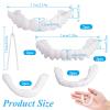 Wttfc 2 Pairs Snap On Veneers Teeth,Instant Veneers Dentures, Fake Teeth Denture,Teeth Veneer,Top And Bottom Clip In Veneers Teeth Temporary Upper And Lower Moldable False Teeth view 2