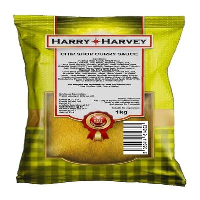 Harry Harvey Chip Shop Curry Sauce Powder 1kg | Authentic Chippy Curry Mix for Takeaway Style Curries | Easy Curry Sauce Powder for Chips, Rice, Chicken & British Chinese Dishes | Loved by Fish Shops