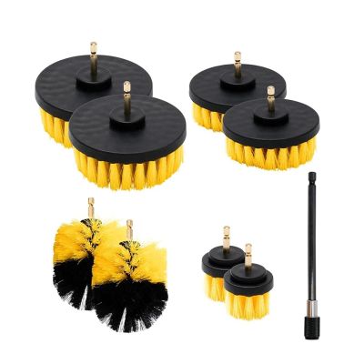 9 Pcs Cleaning Brush Set Power Scrubber Brush For Cleaning Car Detailing Attachments Cleaning Showers Tubs Bathroom Tile Carpet
