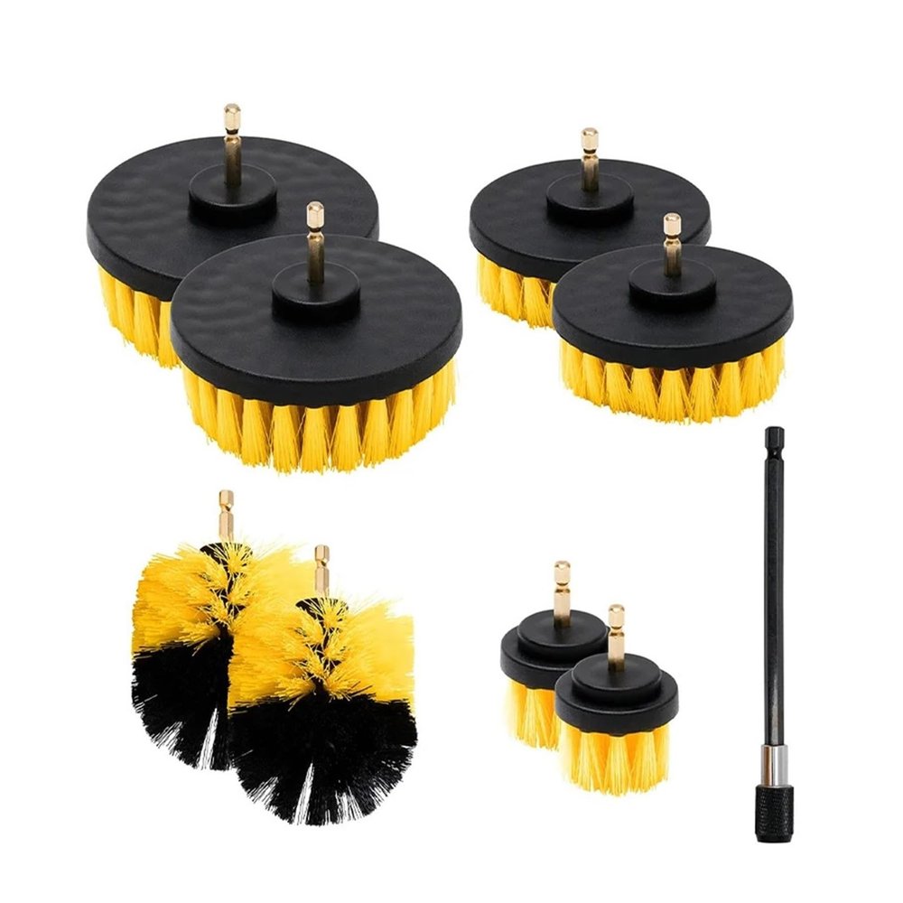 9 Pcs Cleaning Brush Set Power Scrubber Brush For Cleaning Car Detailing Attachments Cleaning Showers Tubs Bathroom Tile Carpet