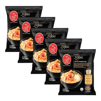 PRIMA TASTE Singaporen Laksa Ramen La Mian Instant Noodles 144g (Pack of 5) HALAL
