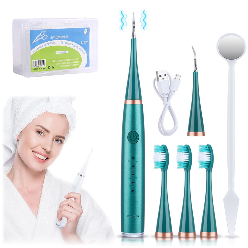 Bancroftngre Electric Tooth Cleaning Instrument, Water Flossers for Teeth, Portable Rechargeable Ipx7 Waterproof Water Teeth Cleaner Picks for Home Travel (Upgraded-B)