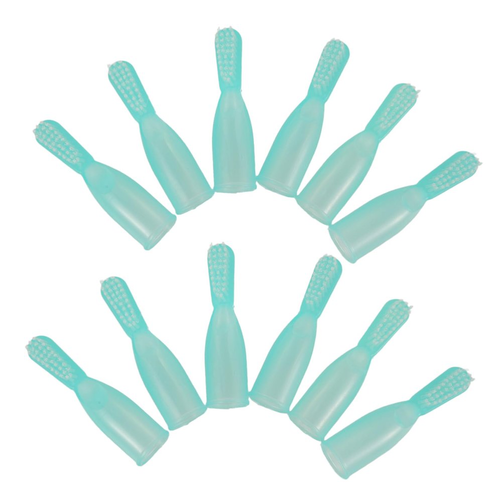 Anneome Portable Mini Toothbrush Finger Sleeve Soft Bristles 20pcs Set for Prison Inmate Oral Care Travel Use