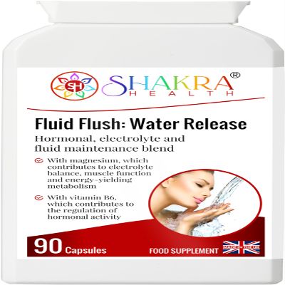 Fluid Flush | Natural & Gentle Water Release Tablets, 90 Capsules. Hormonal, Electrolyte & Fluid Maintenance Blend.