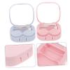 BCOATH Contact Lens Cases Plastic 2 Sets Small Mirror with Portable, Leak-Proof Storage Box for Convenient and Professional Contact-Lens Care Outdoor view 2