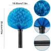 Screw on Cobweb Duster Brush Head | Spider Web Brush for Outdoor and Indoor Web Cleaning, Twist-On Corner Duster Fits Standard US 3/4 Inch Acme Threaded Poles (Pole Not Included) (Blue) view 3