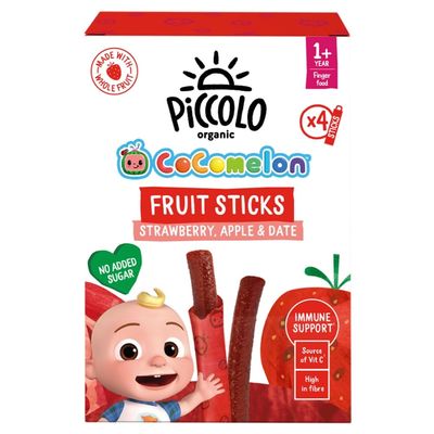 Piccolo Organic Fruit Sticks Strawberry Date 4 X 17G