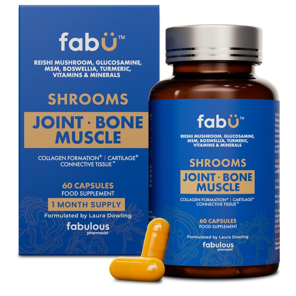 fab Joint Bone Muscle Care Supplements for Women - Joint Supplements for Men. Glucosamine, MSM, Boswellia, Turmeric and Vitamins and Minerals Rich in Natural antioxidants. (60 Capsules)