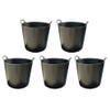 5 x Heavy Duty Multi Purpose Flexi Tubs Plastic Work Trugs Large 42 Litre Builders Buckets Equestrian Tubs view 1