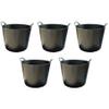 5 x Heavy Duty Multi Purpose Flexi Tubs Plastic Work Trugs Large 42 Litre Builders Buckets Equestrian Tubs view 2