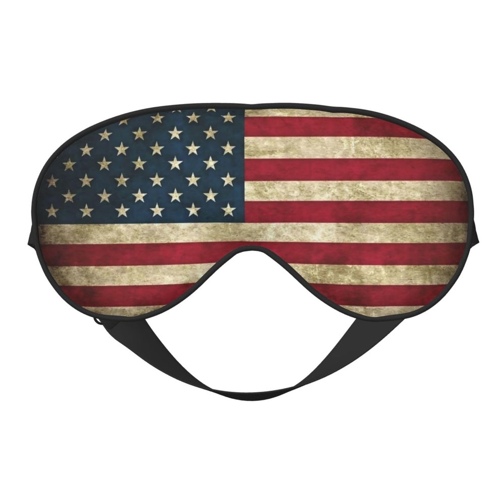 American Flag Eye Mask, Blackout Eye Mask Unisex,Sleep Eye Covers with Adjustable Straps, Travel Eye Mask