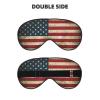 American Flag Eye Mask, Blackout Eye Mask Unisex,Sleep Eye Covers with Adjustable Straps, Travel Eye Mask view 2