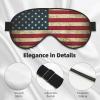 American Flag Eye Mask, Blackout Eye Mask Unisex,Sleep Eye Covers with Adjustable Straps, Travel Eye Mask view 4