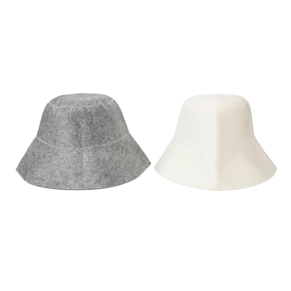 2 Pieces Sauna Hat Felt Bath Hat Vaporarium Hat Absorbent Bathroom Sauna Hat Hair Women Men Sauna Accessories