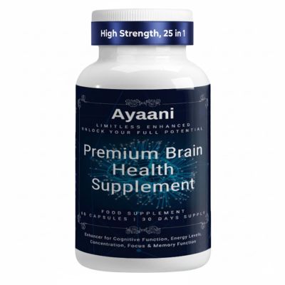 Ayaani - Focus Brain Supplement  Advanced Nootropic for Mental Clarity  with Alpha GPC, L-Carnitine & L-Tyrosine  Vegan Cognitive Support  60 Tablets