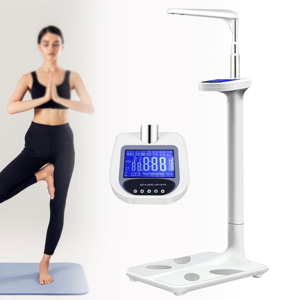 Body Fat Analyzer Scale - Professional 440LB Capacity Physician Weight Scale with LCD Display for Weight, Height, BMI & Obesity Value Measurement