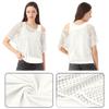 WILDPARTY Women's Casual Sexy Off Shoulder T-Shirt 80s 90s Outfit 80's Costume Fishnet Neon Shirt Summer Short Sleeve, Fishnet Two Pieces--white, XL view 3