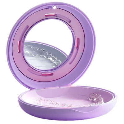 Denture Case | Night Guard Case Container Storage Holder - Partial Denture Mouth Guard Aligner Case Container Thin Container Braces Case for Girl Women Kids