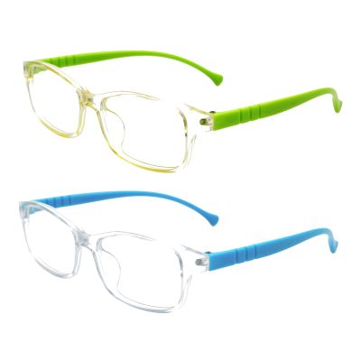 2 Pairs Blue Light Blocking Glasses, Kids Blue Light Blocking Glasses Gaming Glasses, Kids Glasses, Computer Screen Glasses, Preventing Eye Fatigue, Coloured Glasses For Children (Blue Green)