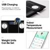 YPENSLZX Digital Simple Scale with Led Display Practical Body Fat Scale, Bathroom Scale with Smartphone App (Black) view 2