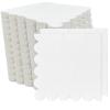 RINDOJIN 200 Pieces 2-Ply White Scalloped Napkins Folded 5 x 5 inch Disposable Cocktail Napkins Paper Napkins for Dinner Wedding Birthday Party White Beverage Napkins view 1