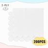 RINDOJIN 200 Pieces 2-Ply White Scalloped Napkins Folded 5 x 5 inch Disposable Cocktail Napkins Paper Napkins for Dinner Wedding Birthday Party White Beverage Napkins view 2