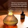 OKYUK Aromatherapy Flame Fire Diffuser Humidifier, 7-Color Changing Oil Diffuser, Ultra-Quiet Essential Oil Aromatherapy Diffuser Perfect for Large Room, Bedroom, Office (Volcanic Crack) view 2