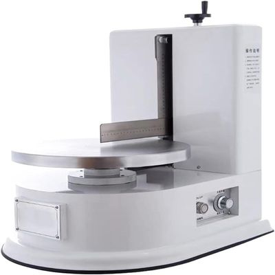 GYDUHYE Electric rotary adjustable cake applicator Cake Cream Icing Coating Machine Automatic Round Bread Cake Cream Butter Cake Cream Spreading Daubing Icing Machine (Size:110V,Color:White)
