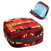 Storage Bag for Sanitary Napkin Pads, Menstrual Cup Pouch, Period Bag Organizer for Feminine Pads Tampons, Halloween Cat Skull Ghost Pumpkin view 1