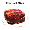Storage Bag for Sanitary Napkin Pads, Menstrual Cup Pouch, Period Bag Organizer for Feminine Pads Tampons, Halloween Cat Skull Ghost Pumpkin view 3