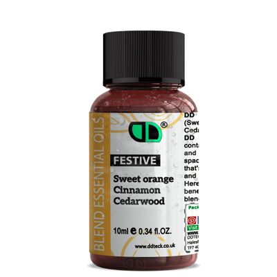 10ml | Festive Essential Oil Blend, 100% Pure & Natural Diffusers, Aromatherapy & Massage Blends | Perfect as a Gift | Vegan, GMO Free