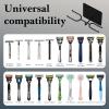 Linkidea Stainless Steel Razor Stand, DE Safety Razor Holder for Wall, Compatible with Gillette Fusion 5, Sensor 3, Labs Special NFL Series, Merkur 23C (Black) view 3