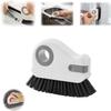 2 in 1 Groove Cleaning Brush Window Track Cleaning Tools, Multipurpose Hard Bristle Crevice Cleaning Brush with Hidden Scraper, Sliding Door Track Cleaner (Gray) view 1