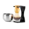Beaupretty Beard Brush Stand and Acrylic Razor Display Holder for Mens Shaving Accessories, Black Shaving Brush Holder with Stable Base for Bathroom Use and Beard Grooming view 2