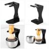 Beaupretty Beard Brush Stand and Acrylic Razor Display Holder for Mens Shaving Accessories, Black Shaving Brush Holder with Stable Base for Bathroom Use and Beard Grooming view 4