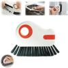 2 in 1 Groove Cleaning Brush Window Track Cleaning Tools, Multipurpose Hard Bristle Crevice Cleaning Brush with Hidden Scraper, Sliding Door Track Cleaner (Orange) view 1