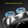 Mini Electric Beard Cutter, Portable Lightweight USB Rechargeable Trimmer with LED Display, Washable Design, Electroplated Silver view 2