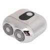 Mini Electric Beard Cutter, Portable Lightweight USB Rechargeable Trimmer with LED Display, Washable Design, Electroplated Silver view 3