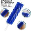 2Pcs Flexible Fan Dusting Brush,Bendable Multi Purpose Crevice Brush,Microfiber Dust Collector,Electric Fan Dust Brush Cleaner,Non-disassembly Cleaning (Blue) view 3