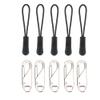 10pcs Zip Puller with Pull Rope Fix Zip Puller Slider Repair Replacement KitBackpack Pack Straps AccessoriesSuitable for Zipper Replacement of Clothing BagsSilver view 1