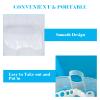 Acpetdr 2 Pack Denture Box with Strainer Basket Durable FalDenture Box with Strainer Basket Durable False Teeth Soaking Container Orthodontic Retainer Storage Case for Travel(Blue, Light Blue) view 4