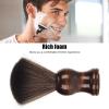 Beard Foam Brush Portable Dirt Removal Nylon Soft Shave Brush with Comfortable Wooden Handle Synthetic Professional for Men Facial Hair view 2