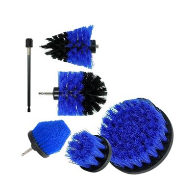Drill Cleaning Brush Attachment Set 6 Pcs All Purpose Power Scrubber Cleaning With Extend Long Attachment For Grout Shower Tub