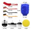 17 Pcs Automotive Detailing Cleaning Brush Set Auto Attachment With Wash Mitt And Tire Brushes For Cleaning Interior Detail view 2