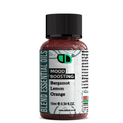 10ml | Mood Booster Essential Oil Blend, 100% Pure & Natural Diffusers, Aromatherapy & Massage Blends | Perfect as a Gift | Vegan, GMO Free