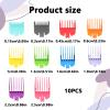 10PCS Hair Clipper Limit Replacement Comb Professional Hair Clipper Attachments Portable Trimmer Replacement Guide Combs for Hairdressing Salons and Home for Wahl for Most Clippers Trimmers view 2